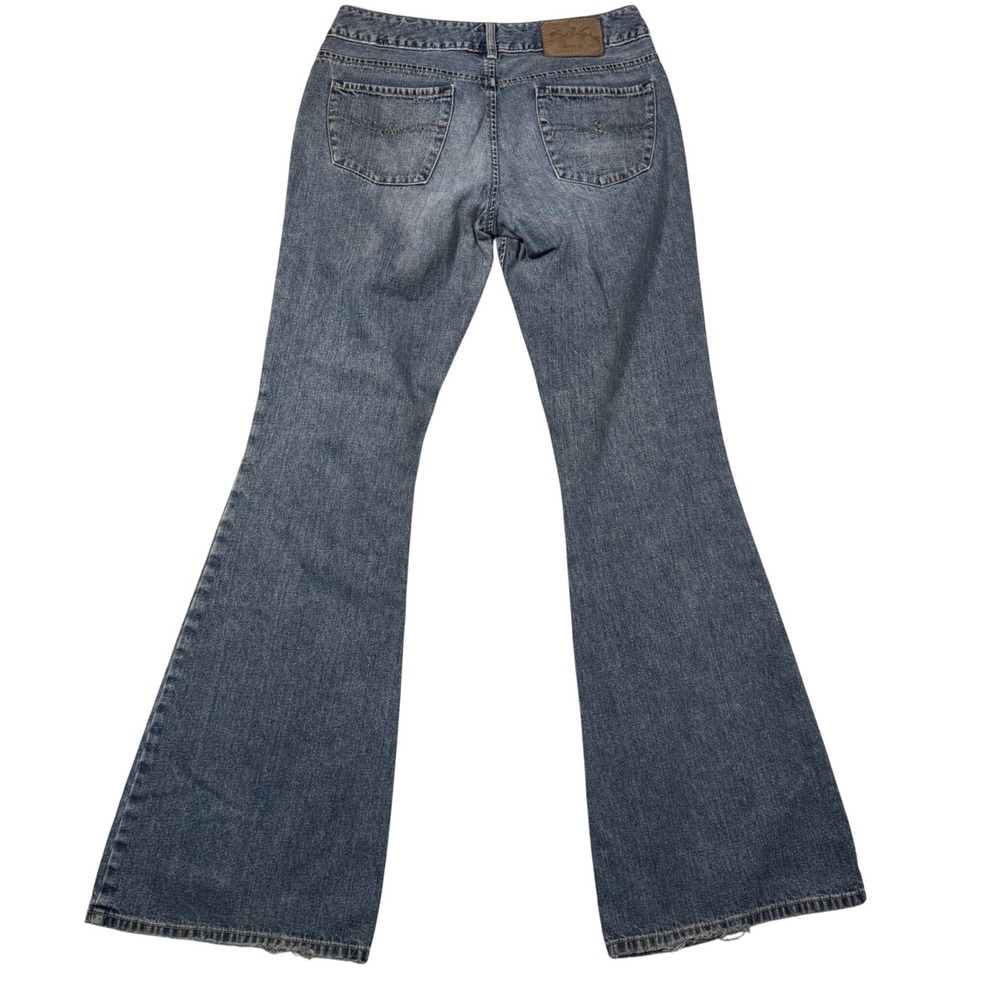 Vintage Y2K Silver Jeans Flare Jeans Womens 30 Blue Low Rise Denim 100% Cotton - Picture 2 of 10